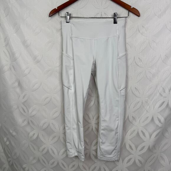 Lululemon Speed Up Crop 21" White Thick Legging Size 4 - Picture 8 of 11